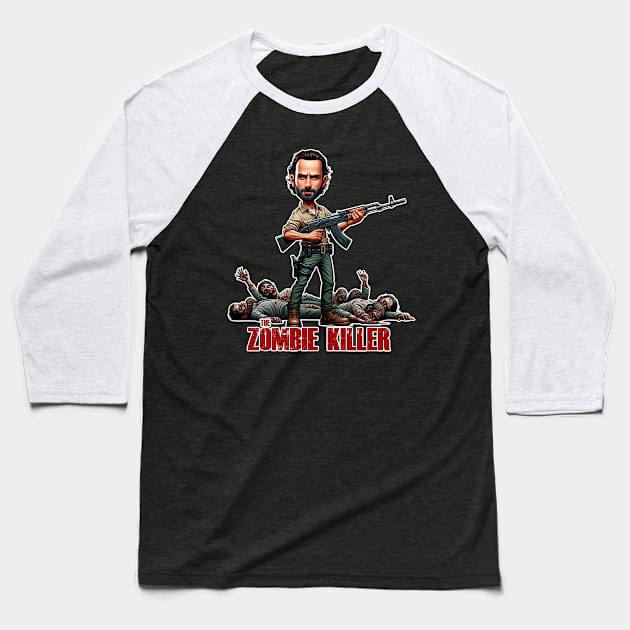 Zombie Killer Baseball T-Shirt by Rawlifegraphic